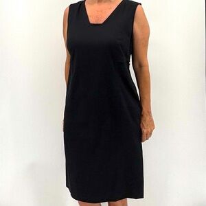New Persona By Marina Rinaldi MaxMara Classic Minimalist Cotton Sheath Dress NWT